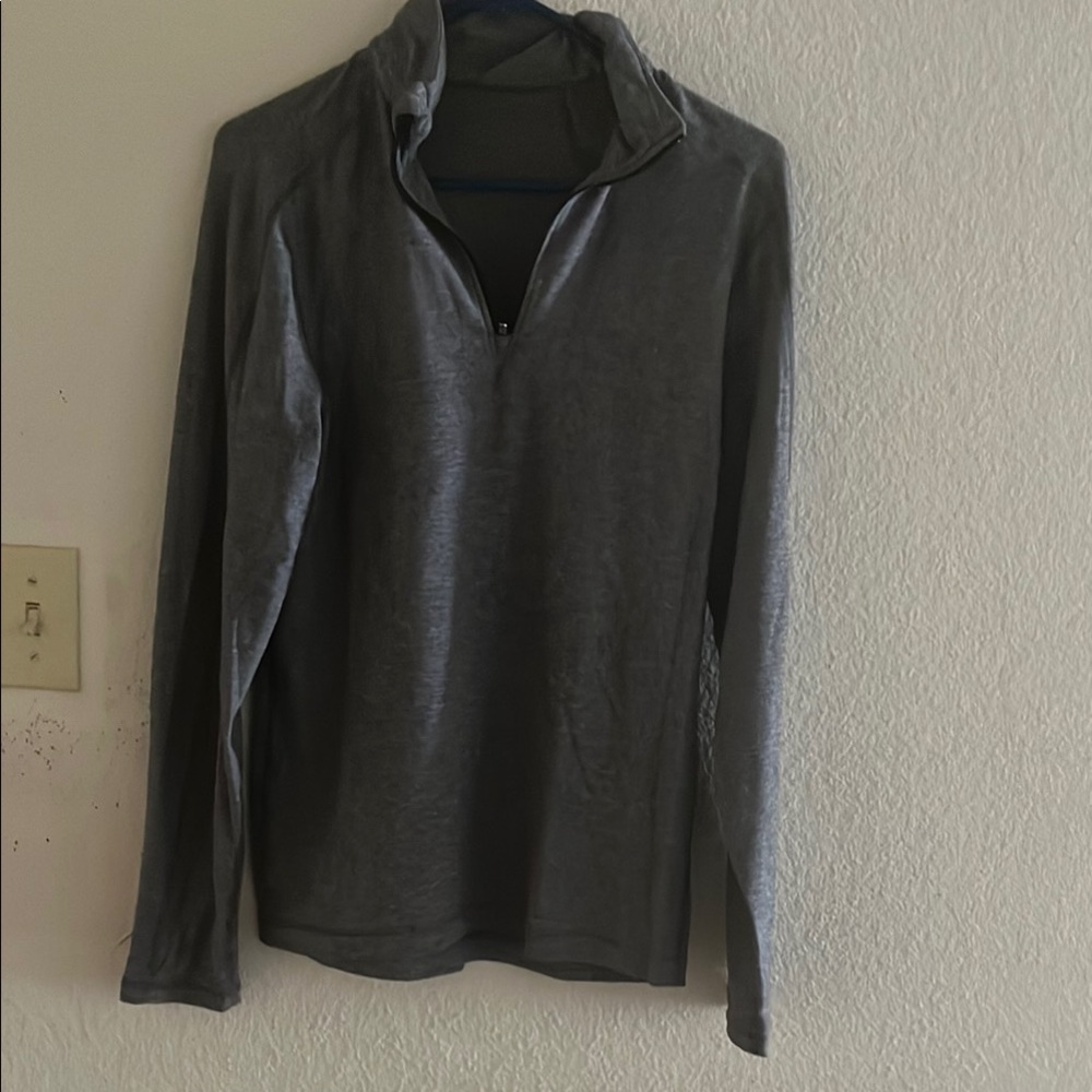 Men's Gray Quarter-Zip Active Shirt